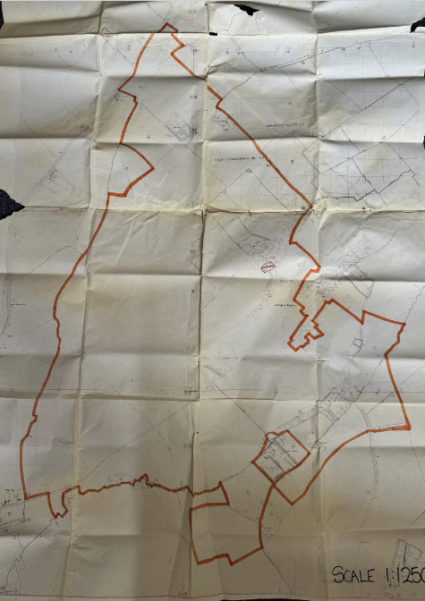 Plan2Map example — Medium complexity, Yellow document, Bad quality