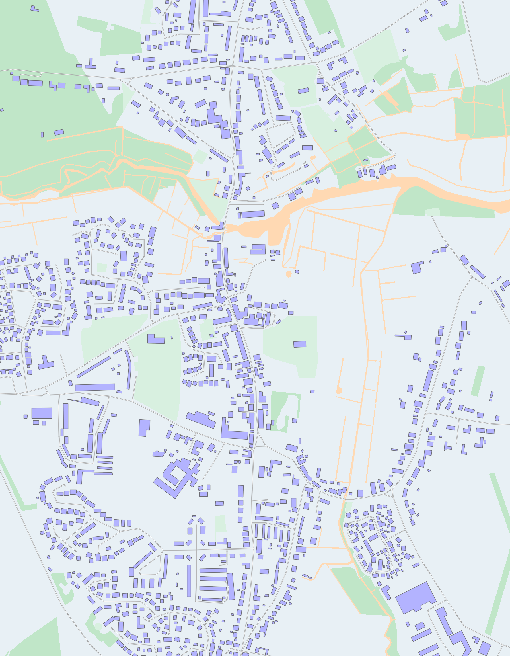 OS Open Zoomstack tile canvas around Loddon